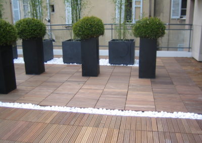 Terrasse dalle sur plots